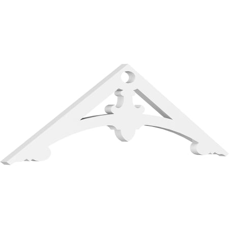 Ekena Millwork Pitch Sellek Architectural Grade PVC Gable Pediment, 36"W x 10 1/2"H x 1"P (7/12) GPP036X011X100SLK